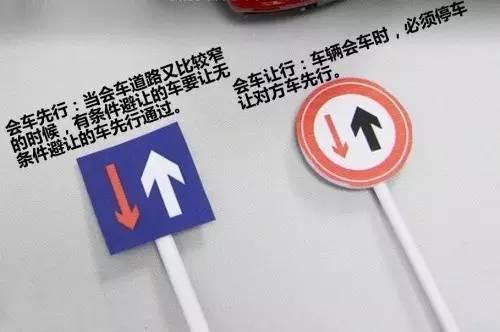 會車先行標志如何區分