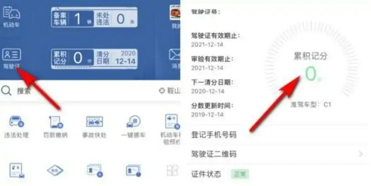 怎么查詢駕駛證分數還有多少