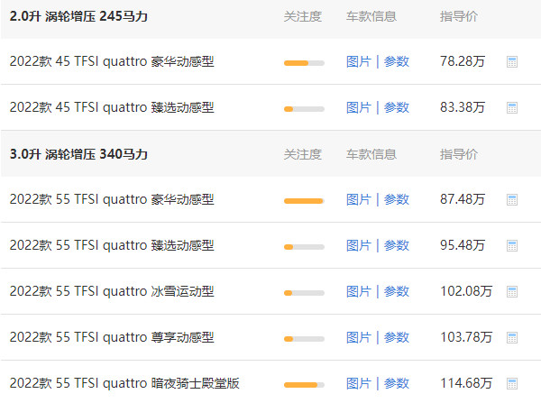 奧迪q8多少錢(qián)2022款落地價(jià) 2022款?yuàn)W迪q8售價(jià)78萬(wàn)(落地87萬(wàn))