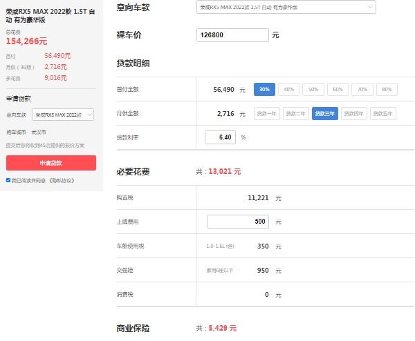 榮威rx5max報價及圖片，市場最新款售價12萬起