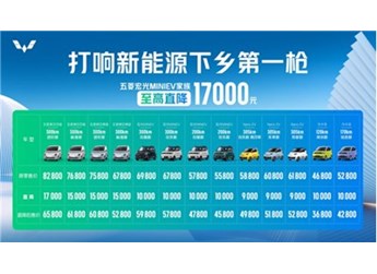 五菱拉起“廣西新能源汽車下鄉(xiāng)”頭旗，7月購車能省15年電費(fèi)！